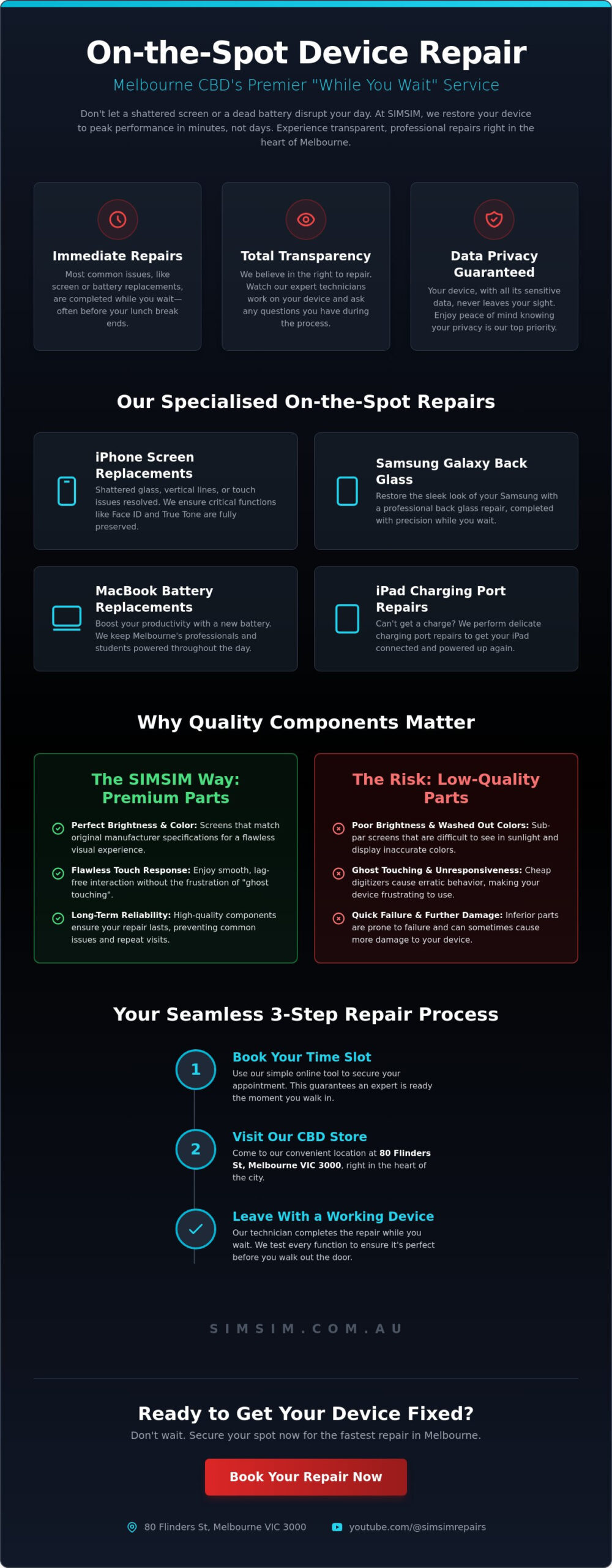 On-the-Spot Phone Repair Melbourne: Fast CBD Service at SIMSIM (2026)