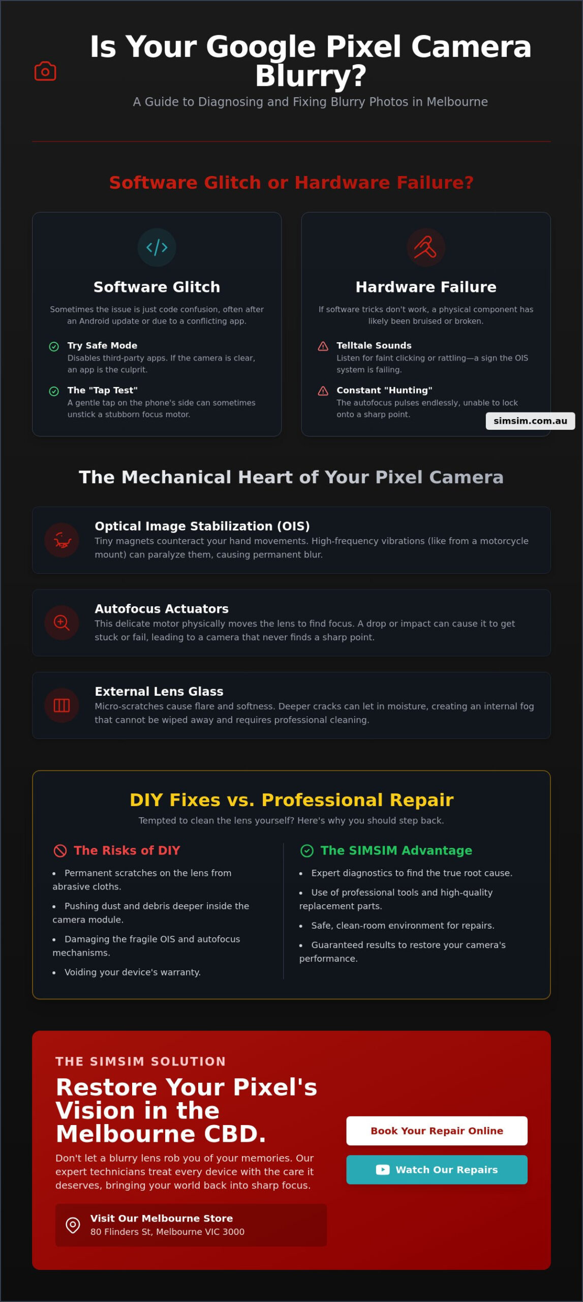 Fix Blurry Pixel Camera Melbourne: Restoring Your Phone’s Vision in the CBD