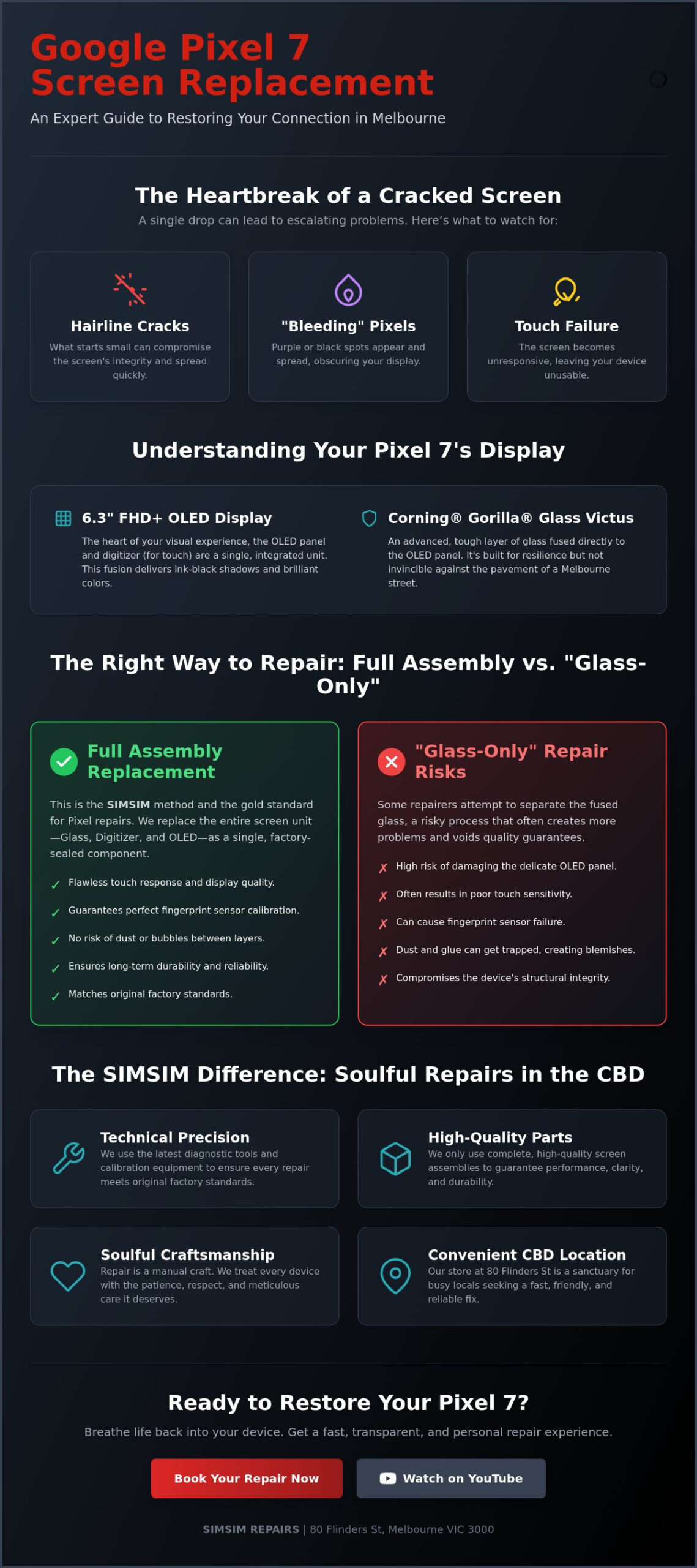 Google Pixel 7 Screen Replacement Melbourne: Soulful, Professional CBD Care